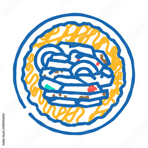 fajitas mexican cuisine doodle icon sketch vector. fajitas mexican cuisine sign. isolated symbol illustration