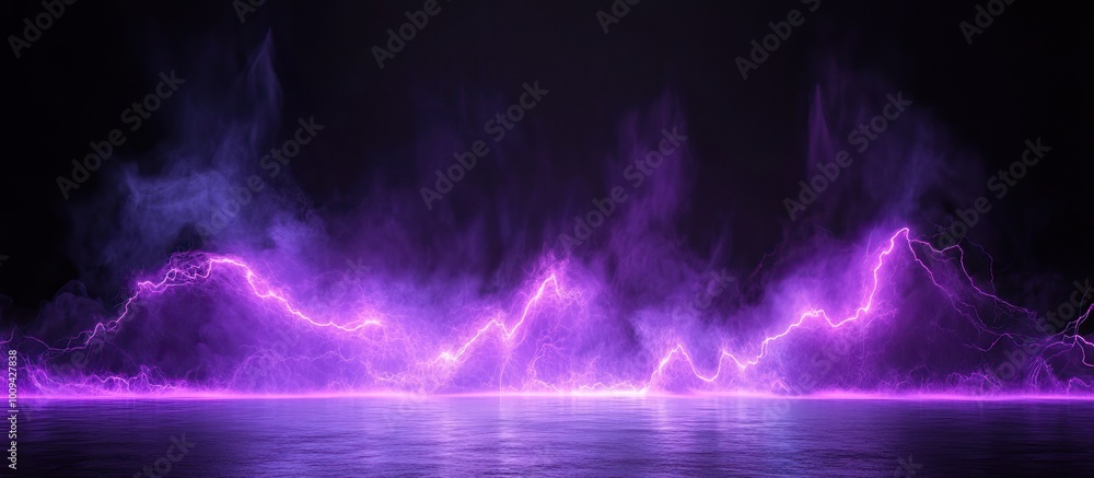 Fototapeta premium Purple Lightning Storm