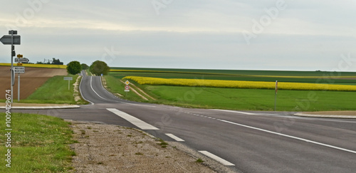 La campagna francese tra chalon in champagnee L'Épine, Champagne, Marna - Francia photo