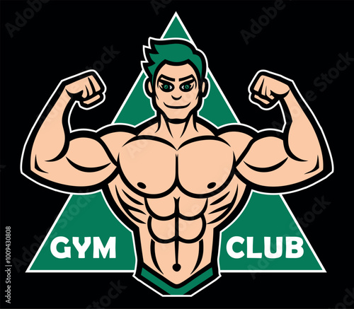 illustration of a bodybuilder