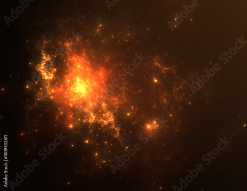 Deep space nebula with stars