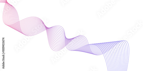 Abstract dynamic multicolor lines, waves. technology line stripe isolated science digital flowing black line. gradient colorful flowing wave design element. wavy lines gradient background.