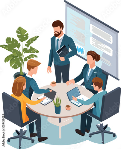 An office meeting  vectors