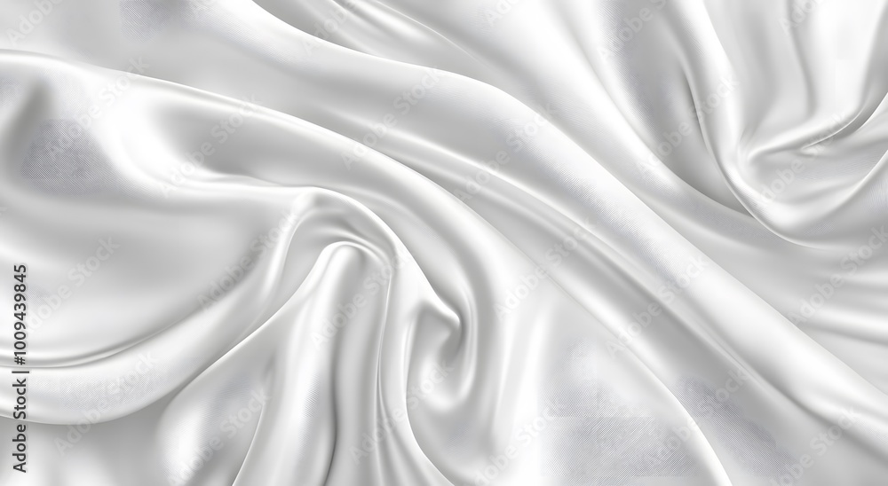 White satin fabric, an elegant and luxurious background. White silk texture. White cloth background. White silk satin fabric with soft folds, premium quality waves White satin fabric, an elegant and luxurious background. White silk texture. White cloth background. White silk satin fabric with soft folds, premium quality waves