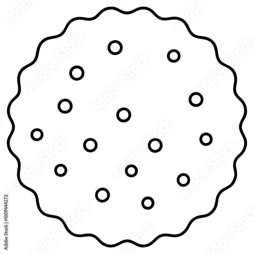 biscuit cookie outline coloring book page line art drawing