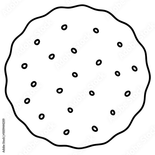 biscuit cookie outline coloring book page line art drawing