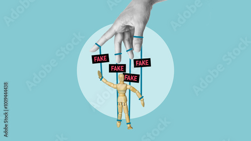 Fake news and Propaganda concept. News Events and Post truth. Disinformation and sensationalism