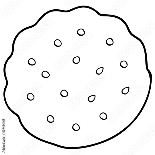 biscuit cookie outline coloring book page line art drawing