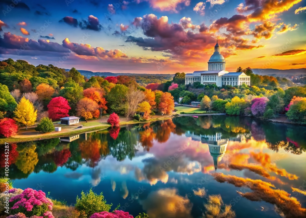 Fototapeta premium Scenic View of Iconic Landmarks and Natural Beauty in the Southeastern United States Landscape