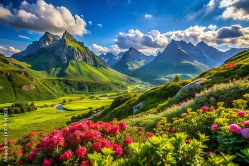 Scenic view of the Texelgruppe Natural Park showcasing lush greenery and stunning mountain landscapes photo