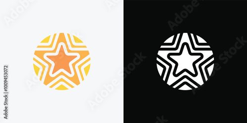 Star Logo Design isolated on white background