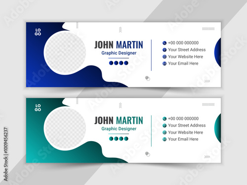 Modern and minimalist email signature or email  template design
