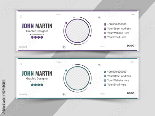 Modern and minimalist email signature or email  template design
