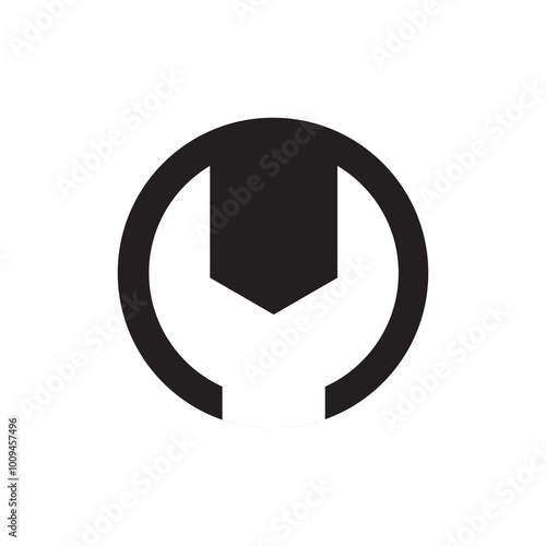 Modern simple wrench logo design