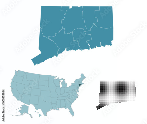 Set maps of Connecticut state