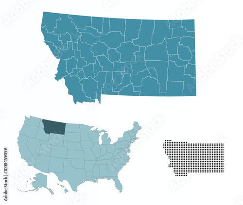 Set maps of Montana state