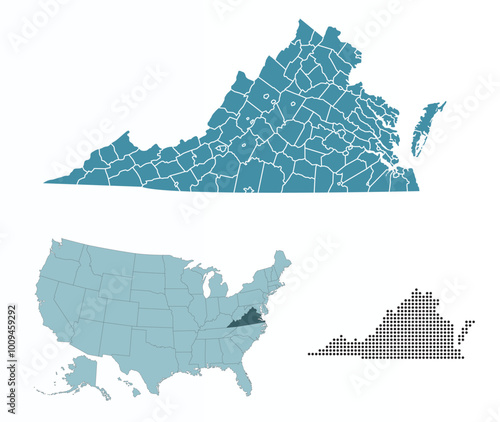Set maps of Virginia state