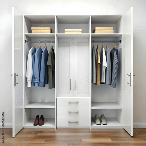 closet on white background