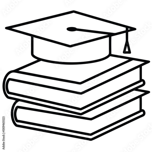 Wallpaper Mural Graduation cap vector. Torontodigital.ca