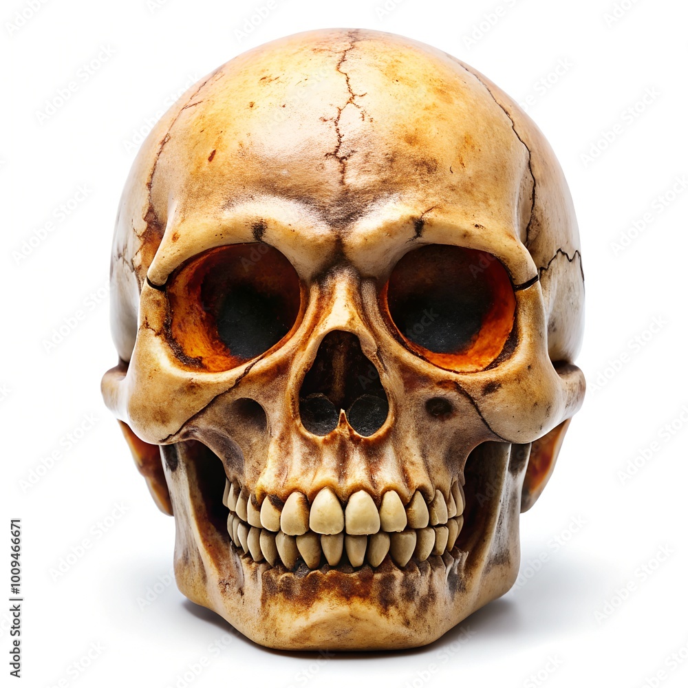 Obraz premium human skull isolated on white