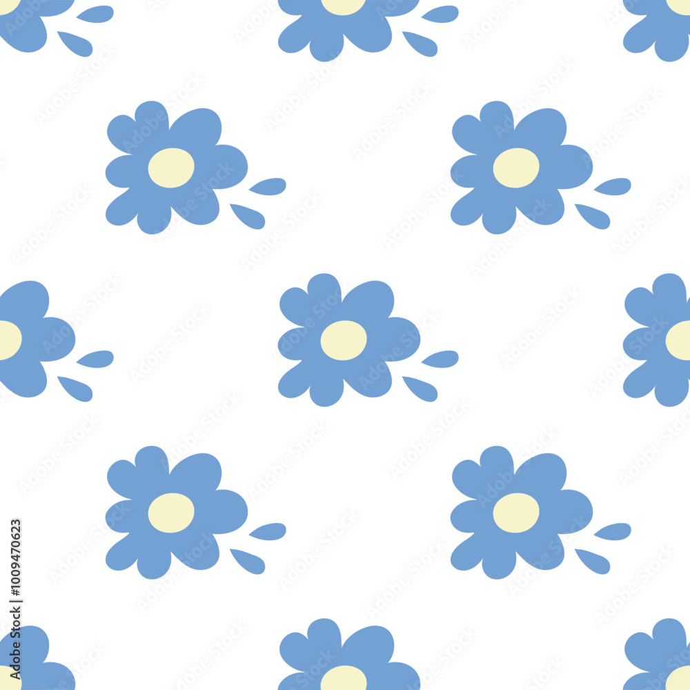 Seamless vector pattern with flowers Seamless vector pattern with flowers