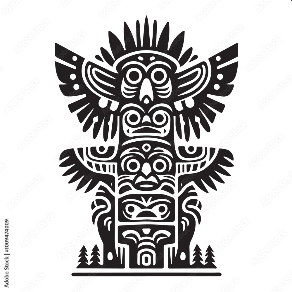 Fototapeta premium totem vector image