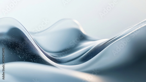 Fototapeta Naklejka Na Ścianę i Meble -  Abstract 3d holographic black and white fluid neon waves texture for banner, abstract wallpaper