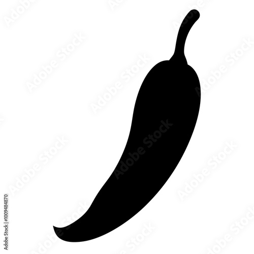 chili silhouette icon with Transparent Background Clipart