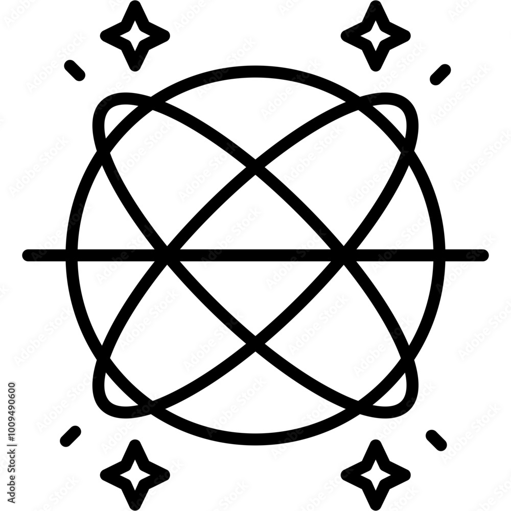 Naklejka premium Celestial Globe icon