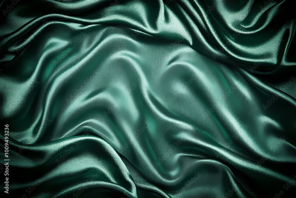 Obraz premium Rich Emerald Green Solid Color Background Fabric