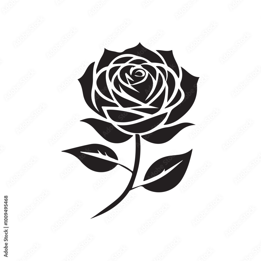 Beautiful Rose Vector Design - Elegant Floral Illustration Beautiful Rose Vector Design - Elegant Floral Illustration