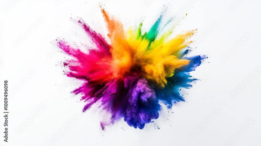 colorful ink splashes on white colorful ink splashes on white
