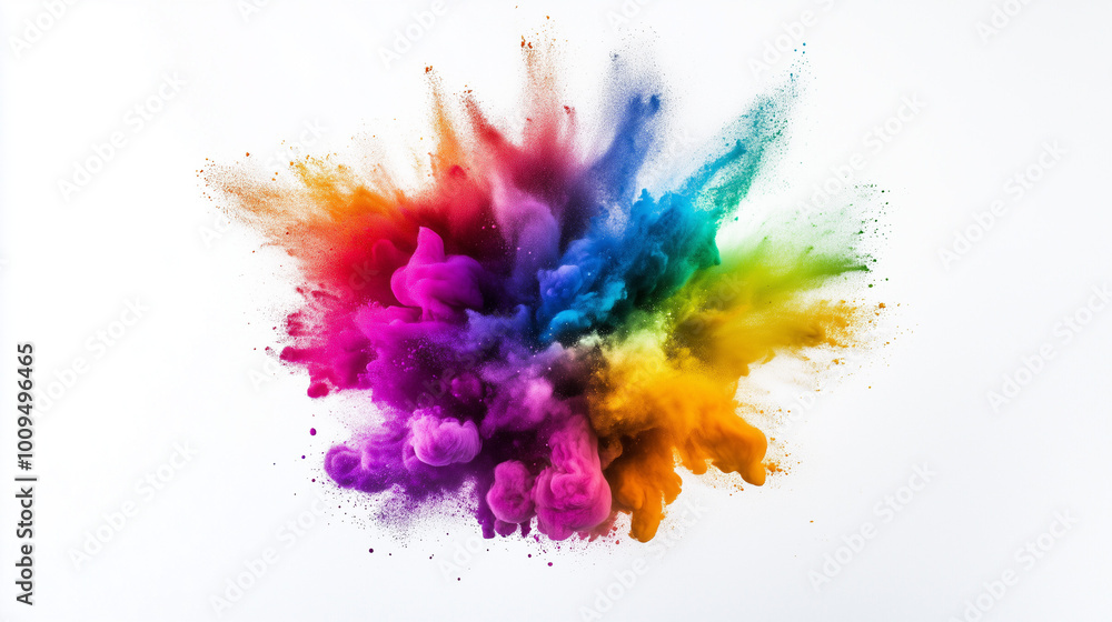 colorful ink splashes on white colorful ink splashes on white