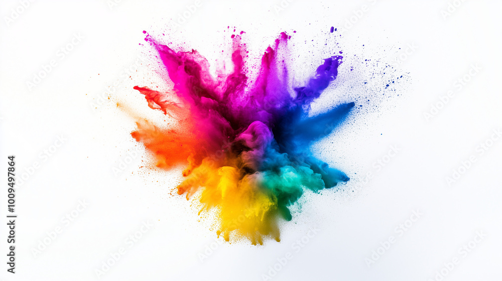 colorful ink splashes on white colorful ink splashes on white