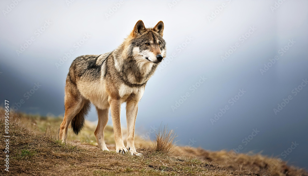Fototapeta premium Gray wolf portrait