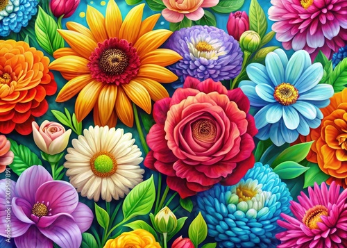 Bright and colorful flower clip art ideal for creative projects, invitations, and digital designs. Access free graphics to elevate your artistry and inspire imagination.