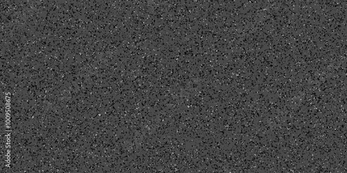 Abstract design with black paper background and terrazzo flooring texture. Terrazzo design with white polished sandstone wall texture. this design are uses for Quartz surface white.	