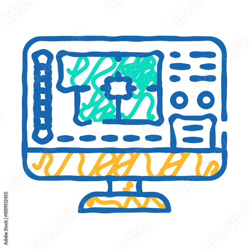 architectural plans drafter doodle icon sketch vector. architectural plans drafter sign. isolated symbol illustration