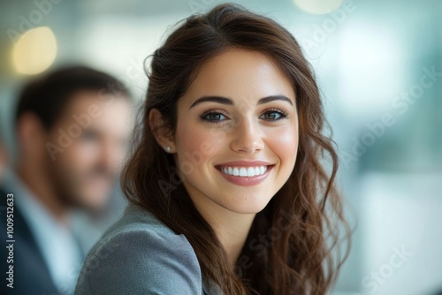 Wallpaper Mural Happy businesswoman having a discussion with her team, Generative AI Torontodigital.ca