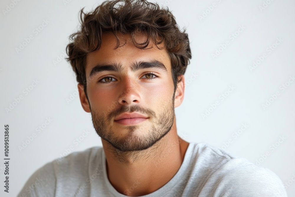 Handsome gay man on white background, Generative AI Handsome gay man on white background, Generative AI