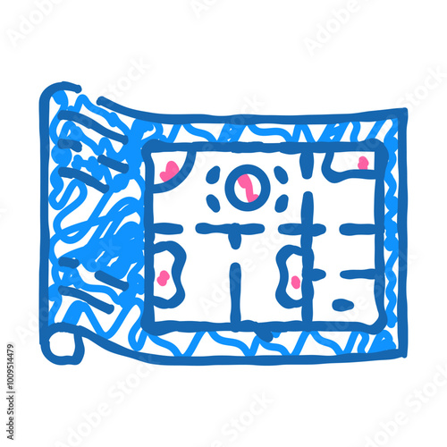 blueprint creation architectural drafter doodle icon sketch vector. blueprint creation architectural drafter sign. isolated symbol illustration