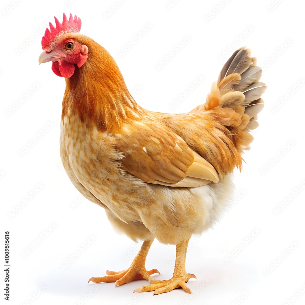 Fototapeta premium chicken on white background