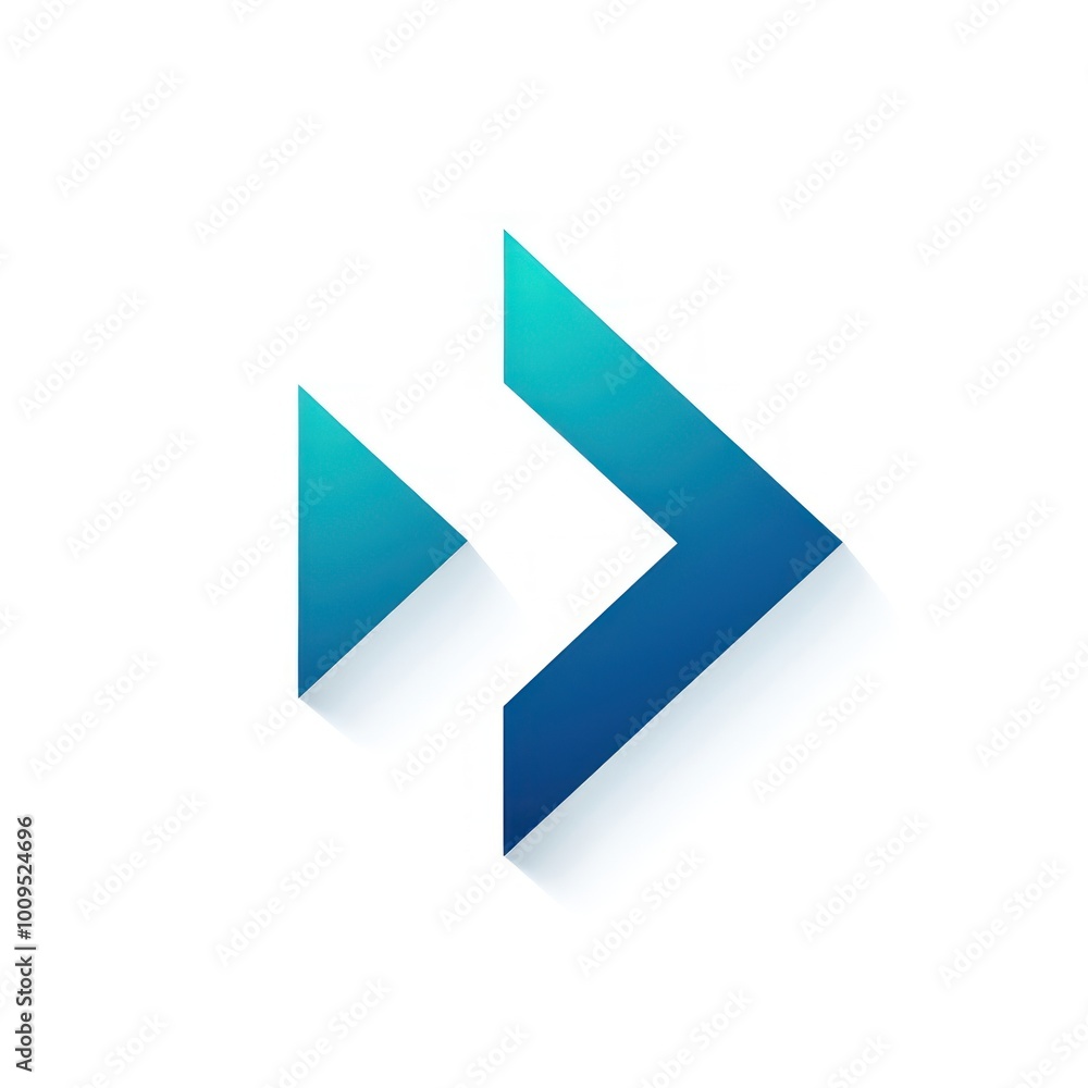 Arrow logo symbol blue. Arrow logo symbol blue.