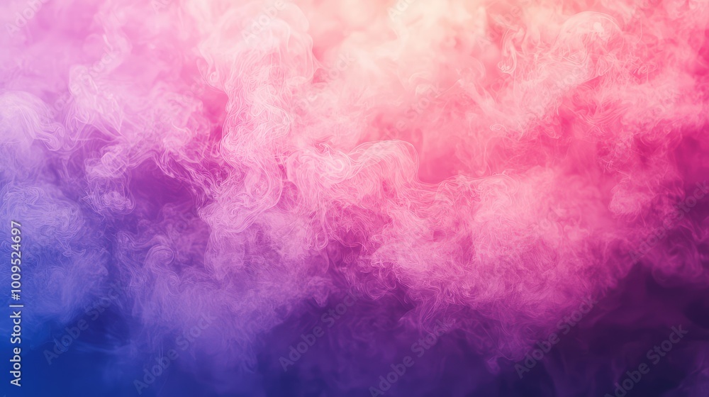Fototapeta premium Colorful smoke background in vibrant pink and blue hues, perfect for creative designs and artistic projects.