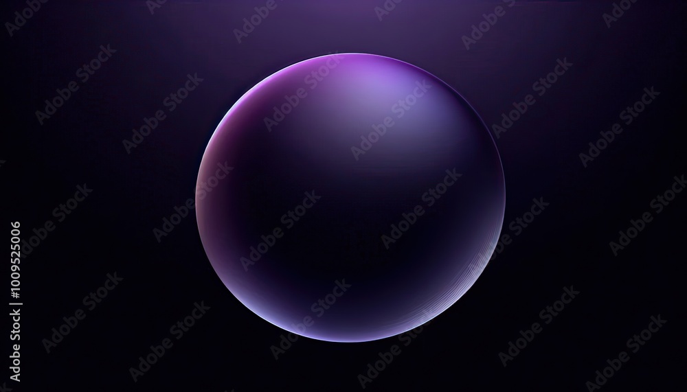 Abstract Purple Sphere on Dark Background. Abstract Purple Sphere on Dark Background.