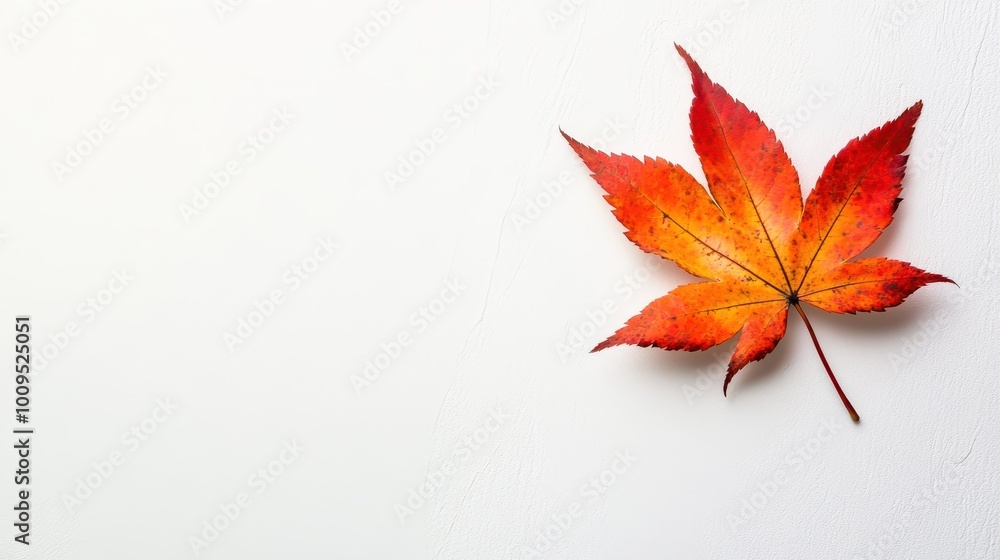 Vibrant Autumn Maple Leaf on a Minimalist Background Vibrant Autumn Maple Leaf on a Minimalist Background