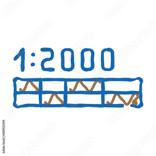 architectural scale drafter doodle icon sketch vector. architectural scale drafter sign. isolated symbol illustration