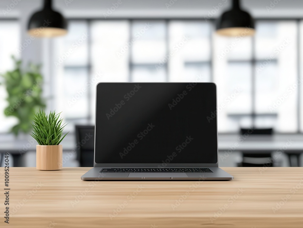 Blurred modern office interior with desks and natural light for professional settings Blurred modern office interior with desks and natural light for professional settings