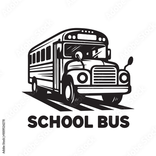 School Bus Silhouette Vector Illustrations – Perfect for Educational Projects