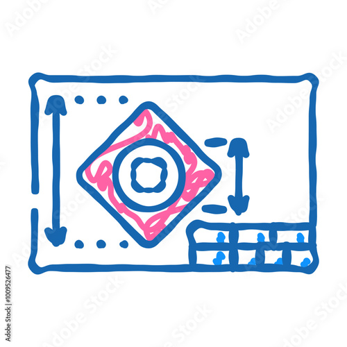 2d drafting architectural drafter doodle icon sketch vector. 2d drafting architectural drafter sign. isolated symbol illustration